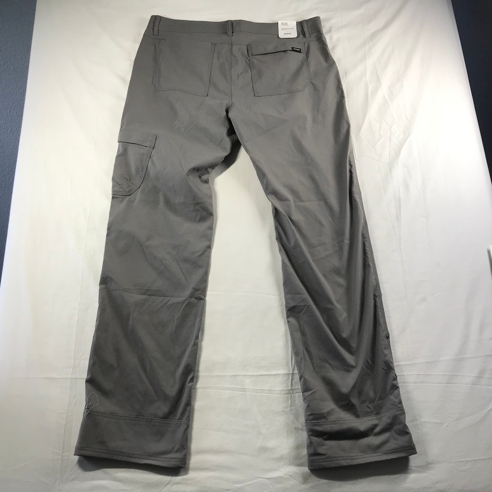 Prana Stretch Zion Pant Mens 38x36 Pewter Grey Relaxed Straight Hiking 2056941 - Picture 7 of 8
